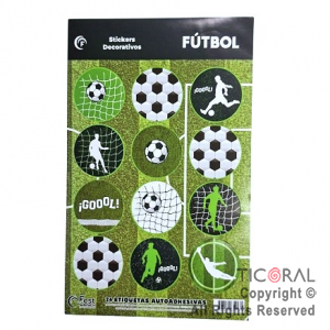 FUTBOL ( FESTCO ) STICKERS AUTOADHESIVOS X 24 UNIDADES